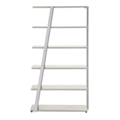 Mirella 5 Shelf Bookshelf in White Ash
