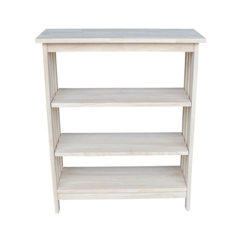 Bowery Hill 36" 3 Shelf Bookcase in Unfinished