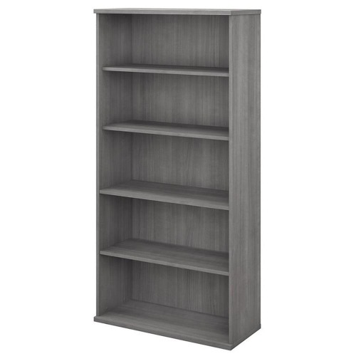 Studio C 5 Shelf Bookcase in Platinum Gray - Engineered Wood