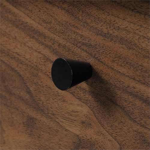 Sauder Harvey Park 3 Shelf Narrow Bookcase in Grand Walnut