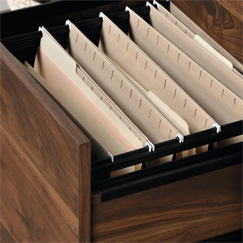 Pemberly Row 3 Shelf Narrow Bookcase in Grand Walnut