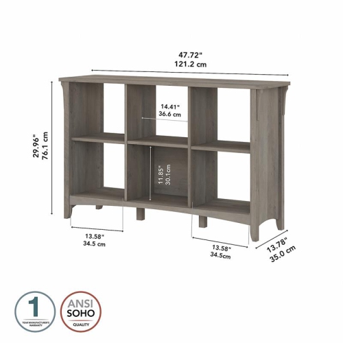 Salinas 6 Cube Organizer in Driftwood Gray - Engineered Wood