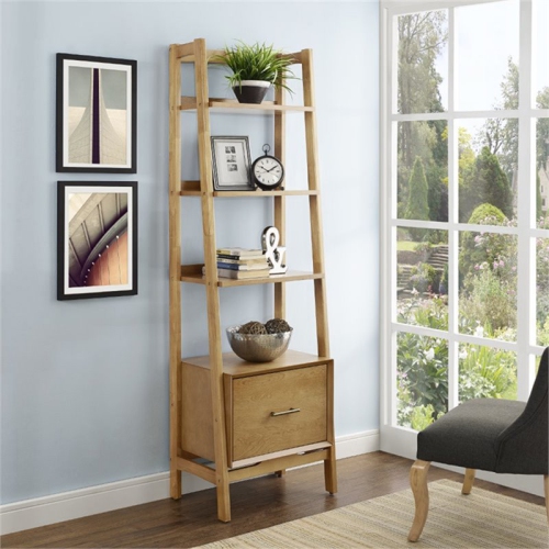 Pemberly Row 25" 4 Shelf Bookcase in Acorn