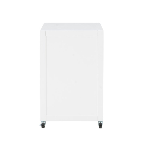Linon Peggy Rolling Wood File Cabinet in White