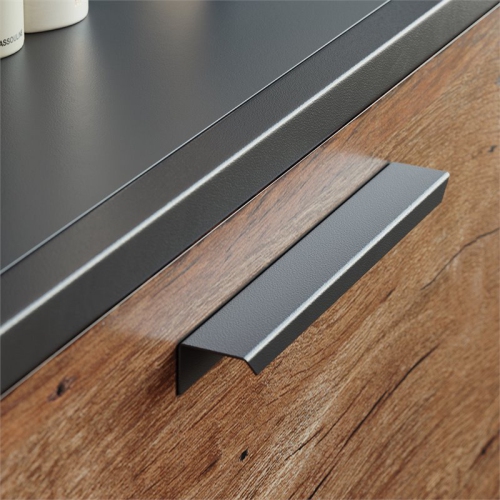 Sauder Boulevard Cafe Lateral File Cabinet with Storage in Vintage Oak Finish