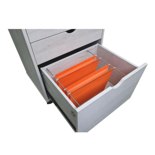 Meuble-classeur transitionnel à 3 tiroirs en bois de la collection Furniture of America Hite, blanc