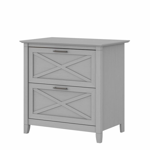 BUSH  Key West 2 Drawer Lateral File Cabinet In Cape Cod - Engineered Wood In Gray