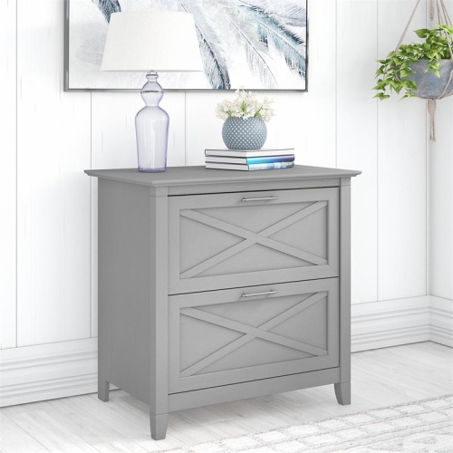 Key West 2 Drawer Lateral File Cabinet in Cape Cod Gray - Engineered Wood