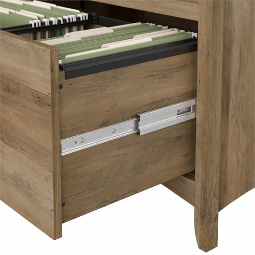 Bush Furniture Salinas 2 Drawer File Cabinet in Reclaimed Pine