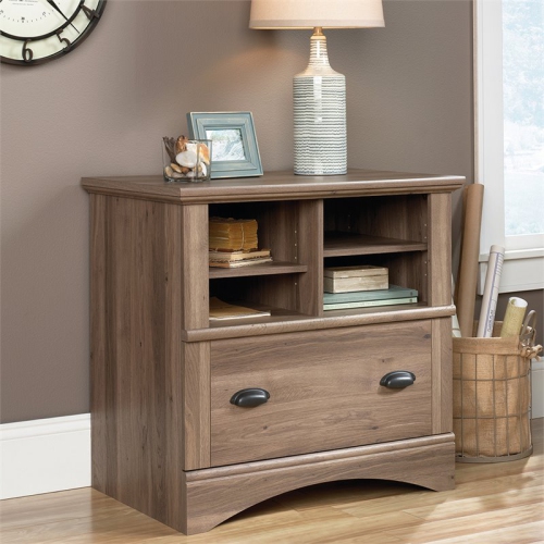 Sauder Harbor View 1 Drawer Lateral File Cabinet in Salt Oak