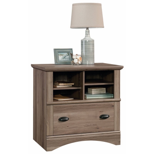Sauder Harbor View 1 Drawer Lateral File Cabinet in Salt Oak