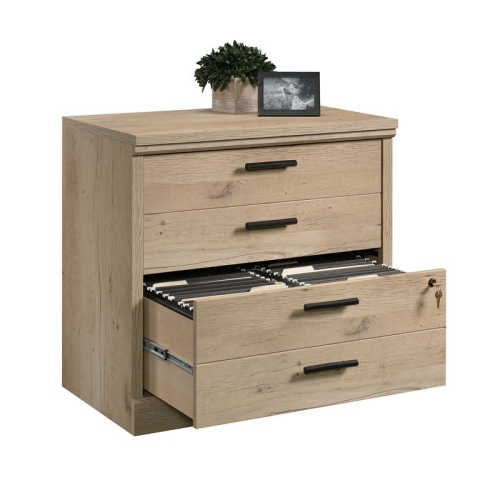 Sauder Aspen Post 2 Drawer Wooden Lateral File Cabinet in Prime Oak