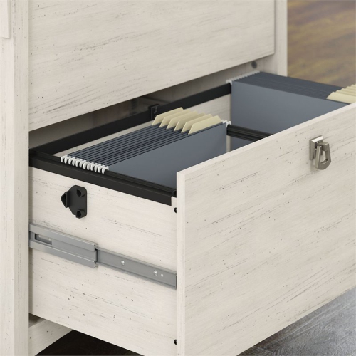 Salinas 2 Drawer Lateral File Cabinet in Antique White - Engineered Wood