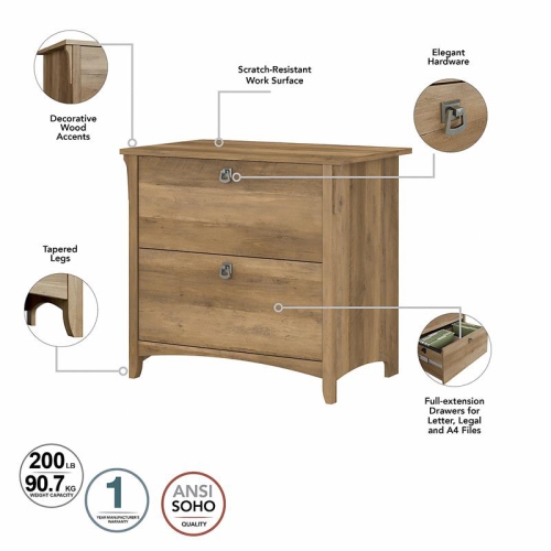 Scranton & Co Furniture Salinas 2 Drawer File Cabinet in Reclaimed Pine