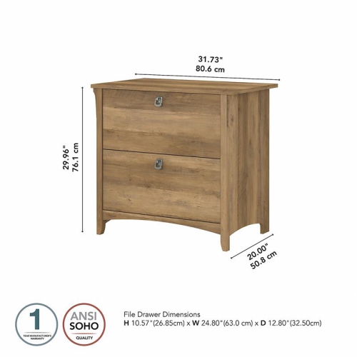 Scranton & Co Furniture Salinas 2 Drawer File Cabinet in Reclaimed Pine