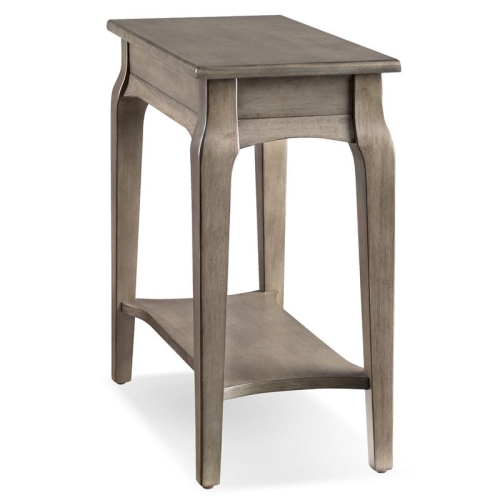 BOWERY HILL  Contemporary Solid Wood Narrow End Table In In Gray