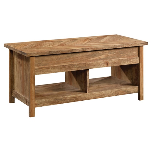 Pemberly Row Engineered Wood Lift Top Coffee Table in Sindoori Mango