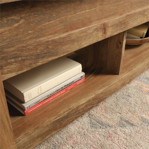 Pemberly Row Engineered Wood Lift Top Coffee Table in Sindoori Mango