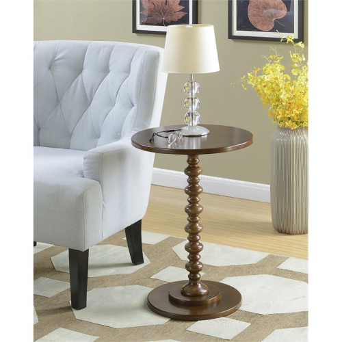 Convenience Concepts Palm Beach Spindle Table in Espresso Wood Finish