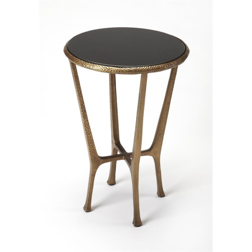 BEAUMONT LANE  Metal Furniture Metal And Stone End Table In In Gold