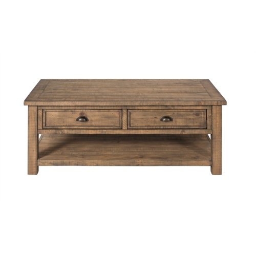 Martin Svensson Home Monterey Solid Wood 2 Drawer Coffee Table Natural Brown