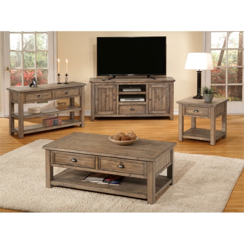 Martin Svensson Home Monterey Solid Wood 2 Drawer Coffee Table Natural Brown