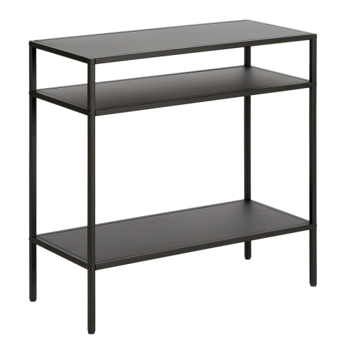 HENN&HART  24" Blackened Bronze Metal Side Table