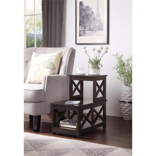 PEMBERLY ROW  Two-Step Accent End Table In Espresso Wood Finish
