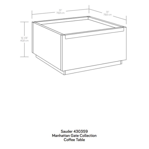Sauder Manhattan Gate Engineered Wood Coffee Table in Blaze Acacia