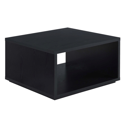Pemberly Row Square Coffee Table in Black Wood