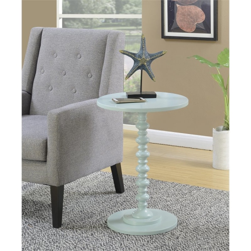 Convenience Concepts Palm Beach Spindle Table in Green Sea Foam Wood Finish