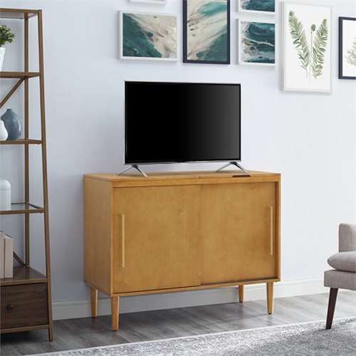 Bowery Hill Contemporary Media Console Table in Acorn