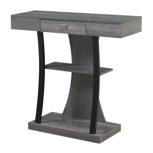 Convenience Concepts Newport Harri Console Table in Gray Wood Finish