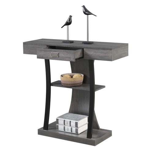 Convenience Concepts Newport Harri Console Table in Gray Wood Finish