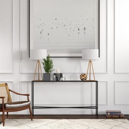 Console en métal au fini bronze noirci de 55 po de Henn&Hart