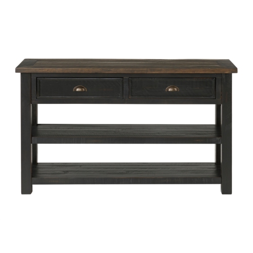Martin Svensson Home Monterey Wood 2 Drawer Sofa Console Table Black and Brown
