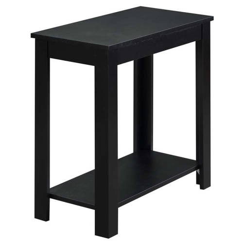 Pemberly Row Chairside End Table in Black Wood Finish