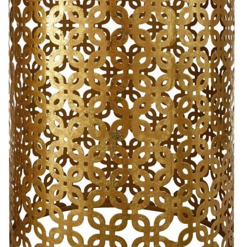 Linon Geometric Metal Nesting Table Set in Gold