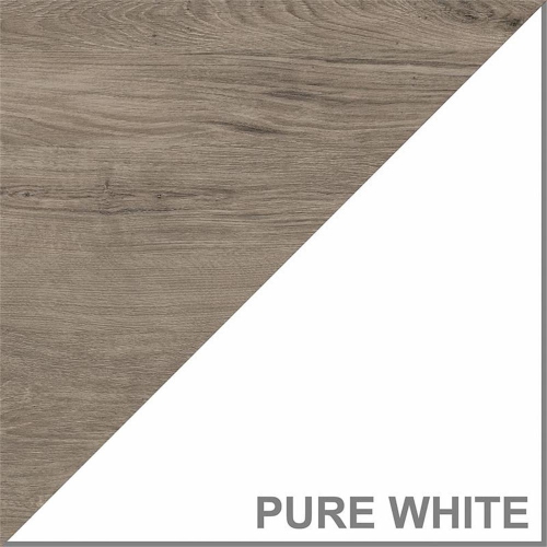 Bush Furniture Fairview Small Storage Cabinet with Doors in White & Gray