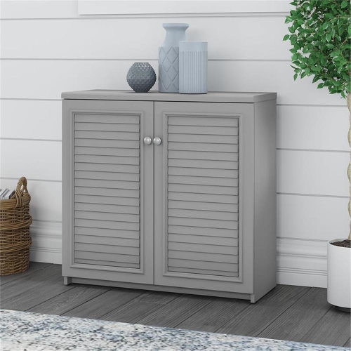 Fairview Small Storage Cabinet with Doors in Cape Cod Gray - Engineered Wood