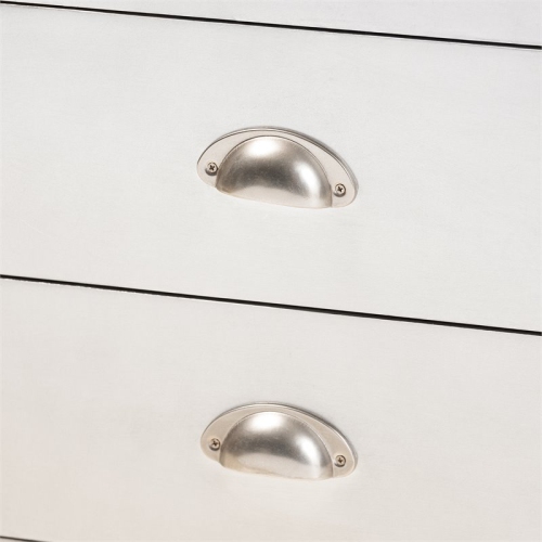 Bowery Hill Silver Metal 2-Drawer Accent Storage Chest