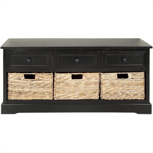 HAWTHORNE  Collection 3 Drawer Storage Unit In In Black