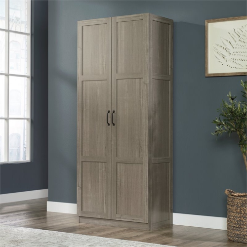 Sauder Select 2 Door Contemporary Engineered Wood Storage Cabinet in Gray