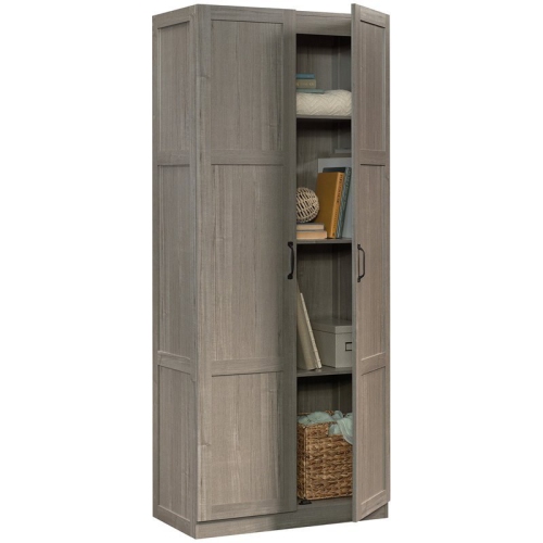 Sauder Select 2 Door Contemporary Engineered Wood Storage Cabinet in Gray