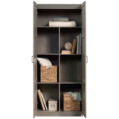 Sauder Select 2 Door Contemporary Engineered Wood Storage Cabinet in Gray