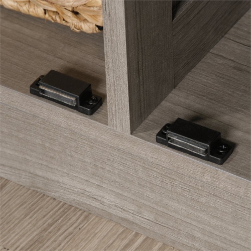 Sauder Select 2 Door Contemporary Engineered Wood Storage Cabinet in Gray