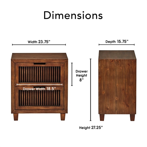 Finch Sawyer 2 Drawer Cabinet Brown