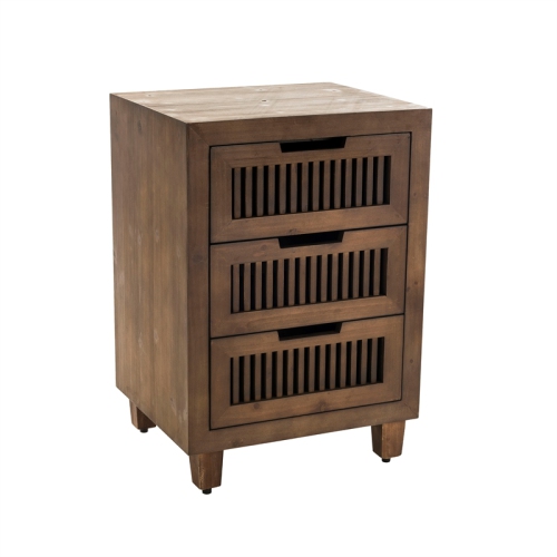 Finch Sawyer 3 Drawer Cabinet Brown