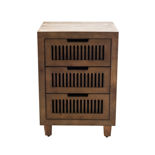 Finch Sawyer 3 Drawer Cabinet Brown