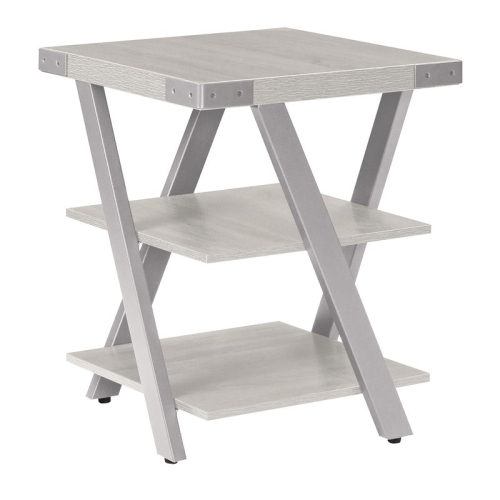 Mirella End Table in White Ash